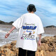 Bailedi High School Schüler Sommer reines Baumwollkurzärmel-T-Shirt für Jungen im Alter von 13 bis 15 Jahren 14 lose Tops 16 große Kinder Sommer halbärmelte LL-3899 Weiß hohe Qualität 160 m (Empfohlenes Gewicht 80-110 Jin [Jin gleich 0,5 kg]))