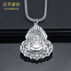 Flowers and grass covered with flowers, PT950 platinum pendant for men and women, pt999 platinum Buddha pendant, platinum smooth Buddha, smiling Buddha, platinum pt950 Buddha Convention 22g