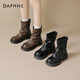 Daphne Short Boots Women's Spring and Autumn Martin Boots Women's 2024 New Maillard Boots Women's Thick Solemn Versatile Brown Pants Boots