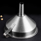 Baijie 304 detachable stainless steel funnel with filter, large diameter oil leak, wine leak, vinegar leak, household kitchen tool