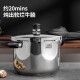 COOKERKING pressure cooker 304 stainless steel pressure cooker 100kpa explosion-proof gas quick cooking household soup pot induction cooker available [upgraded model 24cm8L suitable for 4-8 people]