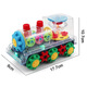 Yijun Kinderspielzeug Lokomotive Elektrische Universal Car Boy and Girl Baby Musik Beleuchtung kleiner Zugmodell Spielzeug Geschenk transparent rotierender Zug [Batterieversion]