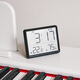 Refrigerador magnético delgado Cocina electrónica Reloj Estudiante de la alarma digital Multifunción Tabla de temperatura electrónica Reloj Black 9905 (colgante magnético/columpio/pared)