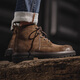 Maden Martin boots men's work boots British style high-top leather shoes trendy men's boots short boots leather boots yellow brown 42 (260mm)