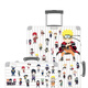 Bei Guang Naruto Sasuke Cartoon Aufkleber Helm Personalisierte Koffer Aufkleber wasserdichte trendige Marke Koffer Trolley Hülle Koffer Aufkleber Laptop Gitarre Kühlschrank Dekoration Wandkleher Aufkleber