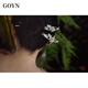 GOYN Osmanthus burnt blue sterling silver hairpin one-word hairpin high-value women's ethnic style hairpin national style ins style hair accessories Osmanthus burnt blue hairpin