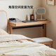 Genji Muyu solid wood desk computer table sofa side table bedroom makeup table home wall small narrow table 0.85 meters
