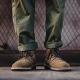 Maden M43 escape boots men's casual work boots reverse velvet desert short boots high top trend British Martin boots brown 43 (265mm)