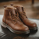 Madden Crazy Horse Leather Martin Boots Мужские осенние ретро -ретро -американские рабочие ботинки коричневый британский стиль Zhongbang повседневные кожаные ботинки Beeswax цвет Madden Work Boots 44 (270 мм)