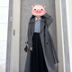 GARNUO灰色风衣外套女中长款2025早春秋新款韩系小个子高级感英伦风大衣 灰色 M【111-130斤】