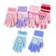 Disney Children's Gloves Winter Knitted Warm Full Finger Girls Princess Girls Toddler Baby Wool Five Finger Purple Ice and Snow One Size