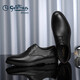 Goldlion men's shoes business formal shoes autumn simple lace-up suit lightweight leather shoes 59674007501A black size 40