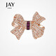 Jay bow brooch, high-end female corsage accessories, birthday gift for elder mother and mother-in-law, rose gold