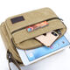 Electrician's bag canvas wear-resistant work thickened hardware one-shoulder electrician's tool bag small cross-body shoulder portable small thickened canvas multi-layered khaki color