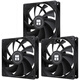 Thermalright (limin) TL-C12C X3 black 12cm performance-grade air pressure fan 4PIN PWM S-FDB bearing 1550 speed three-pack set