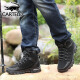 Cardile crocodile men's shoes men's short boots hiking hiking shoes mountain climbing off-road workwear shoes men 1919 black 42