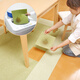 SANKO thin non-slip splicing carpet imported from Japan bedroom living room children's crawling pads are self-adhesive and machine-washable. 4 pieces of gray + 4 pieces of ivory [total 8 pieces]