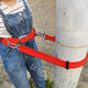 National standard thickened electrician's safety belt power belt climbing telephone pole outdoor tree anti-fall fence safety belt national standard electrician's safety belt_double hook red model