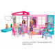 【7成新】芭比(Barbie)儿童玩具女孩礼物过家家玩具小公主洋娃娃城堡别墅换装娃娃房子-芭比娃娃之闪亮度假屋FXG55