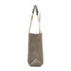 Chloe Woody -Serie Leinen Canvas Medium Damen -Umhängetasche Tasche Tasche Hellgrau 691J Einzelgröße