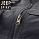 JEEP SPIRIT[无领]夏季男士马甲休闲多口袋轻薄款背心速干工装钓鱼背心坎肩装 灰色 XL 135-155斤
