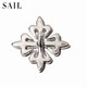Big brand small brooch lapel pin for men's summer suit clothing exquisite iris European and American light luxury high-end badge flower eye button silver alloy 1.5x1.5cm