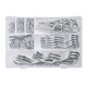 JINGGONG B-type pin R-type pin elastic cotter pin set Iron galvanized wave pin R-shaped pin bayonet hairpin lock pin B-type pin set box + cotter pin set box 200 pieces galvanized