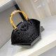 Kuqidaishu Patrón de cocodrilo bolso para mujeres de moda bolsas de bolsas de bambú de bambú