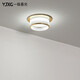 Yijixiguang light luxury downlight led embedded crystal aisle light corridor light entrance ceiling internet celebrity creative ceiling light entry spotlight opening 7.5cm hole light concave shadow - small gold 7W (opening 7.5-8.8cm) white light (6000k)