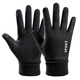 Men's Autumn and Winter Suede Sports Cycling Warm Thickened Velvet Gloves Anti-Slip Driving Takeaway Fishing Gloves Men's Suede Three-Line Black One Size