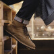 Maden M43 escape boots men's casual work boots reverse velvet desert short boots high top trend British Martin boots brown 43 (265mm)