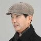 QUEENJOY beret hat dad hat autumn and winter old man hat men middle-aged and elderly fashion elderly octagonal hat warm and thickened warm black