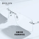 BOLON暴龙眼镜男商务方形无框光学眼镜架钛架可配防蓝光近视镜框BT1591 B60*金色镜框