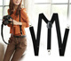 Xiaomai suspenders for men and women, universal suspenders, suspenders, suspenders, trouser clips, accessories, black - adult (2.5cm wide)