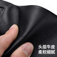Seven Wolf Wallet Men's Genuine Leather Short 2021 New Simple Coin Wallet Men's Top Layer Cowhide Bag Middle-aged Young Wallet Birthday Gifts for Boyfriend to Father Style Two Black