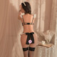 Manyan Maid Uniform verlockende Perverser SM Anzug Spielzeug Paare anregen sexy Sex-Tanga brüchig-exponierte trägerlose Bett 9758 Stirnband + Halsring + Top + Rock + Hände und Beine Bestrafungsausrüstung Lolita Maid-Level schmutzig