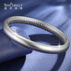 Shengshi Qiyuan platinum bracelet for women pt950 platinum bracelet semi-solid custom ancient heart sutra inheritance bracelet inner diameter 56mm weight 52-56g thick about 6mm