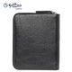 Jinlilai Wallet Herrengeschäft Kurzes multifunktionales Reißverschluss Brieftasche Geschenkbox High-End Practical Birthday Gift für Papa Black Top Cowhide Vertikaler kurzer Reißverschluss Brieftasche