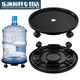 Mansihe bottled water movable tray pure water barrel mineral water barrel movable tray universal wheel roller black movable tray_inner diameter 26.3CM