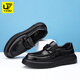 U7 brand men's shoes summer British business formal casual leather shoes for men 2025 new genuine leather one-foot shoe black A831-308-F8 44 leather shoes standard size