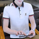 FBFA Hong Kong Trendy Marke Sommer-Eis-Sensen-Revers-Revers-Kurzärmel-Herren-Polo-Hemd-Hemd-Hemd-Hemd-Hemd-Hemd-Hemd-Top P-Qy671 Black XL [Vorgeschlagen 120-135 Jin [Jin gleich 0,5 kg]]