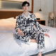 Ace Diane Fenxiang Shiyuan Trian 2023 new couple pajamas for men and women Xia Bingsi high-end casual large-size internet celebrity 723 black tutu bear L