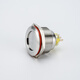 25MM30MM metal button switch waterproof with indicator light reset self-locking start stop power switch button ring light strip plug-in-green 220V self-locking (press to lock) opening 25MM