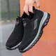 Adachiaki Lijian Old Man Shoes Mesh Summer Mesh Transportable Mamá y papá Zapatos Anti-Sole Sports informales Ligeros Breatables 9202 Negro (Modelo de hombres) 40 (250 mm)