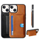 
Ruisipai Applicable to Apple series mobile phone case card bag soft silicone anti-fall frosted anti-fingerprint lens full-pack with card cover integrated card slot insert card male and female light luxury brand advanced card holder integrated black iPhone 13