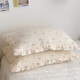 Jiaolu cotton double-layer gauze pillowcase lace pillowcase Children's pillow cover 30*50 Adult pillow cover 48*74cm Tulip powder-single pack 48cmX74cm