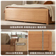 Original original solid wood box bed Modern simple small apartment bedroom Double oak high box storage bed L701F [Oak-log wood color] 1.5 meters + mattress 10cm box bed