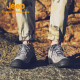 Jeep hiking shoes men's outdoor lace-up non-slip wear-resistant training shoes comfortable and breathable sports men's shoes off-road hiking shoes 1205 gray 41