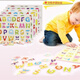 Hongyu Zhijie wooden puzzle animal car cognitive hand-catch board toy infant and child early education digital letter wooden board lowercase English letter hand-catch board