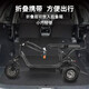 Biwit Electric Tricycle Small Leisure Folding Adult Lady Elderly Pickup Children Battery Car Scooter New Generation Knight Black Remote Start 48V12A Lead Battery 100 Miles/Double Brake Shock Absorption